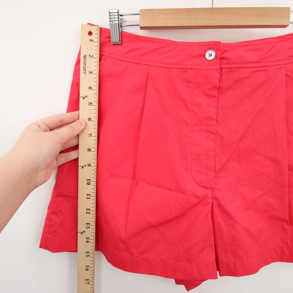 Michael Michael Kors Shorts Coral Geranium Fruit Punch High Rise Pleated Casual - Picture 3 of 14